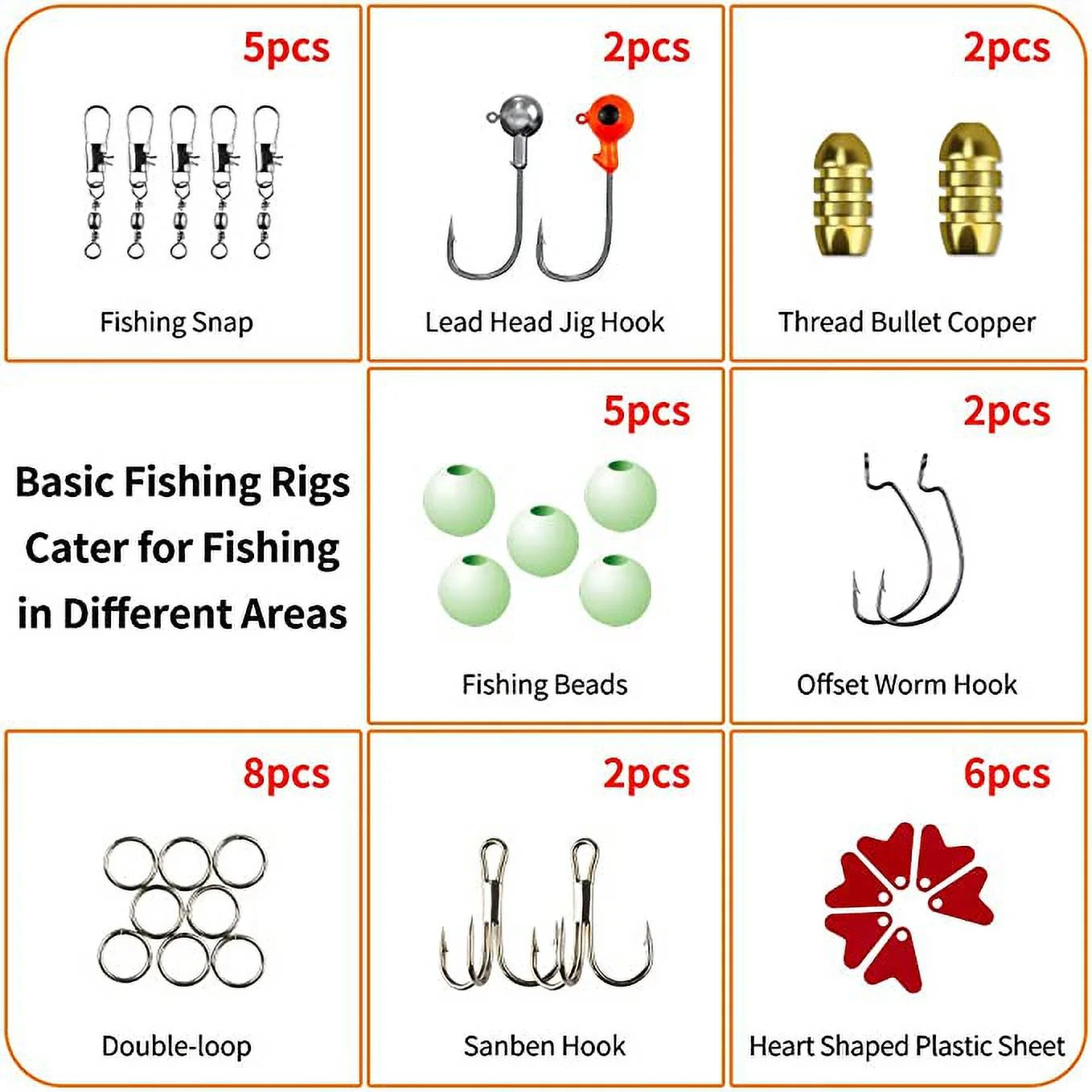Fishing Lures Kit for Freshwater Bait Tackle Kit for Bass Trout Salmon Fishing Accessories Tackle Box Including Spoon Lures Soft Plastic Worms 78-Piece