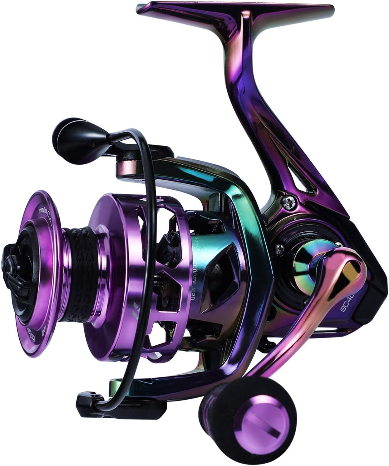 Fishing Reel, Colorful Ultralight Spinning Reels with Graphite Frame 6.0:1 High Speed, over 39 Lbs Carbon Drag for Saltwater or Freshwater Fishing