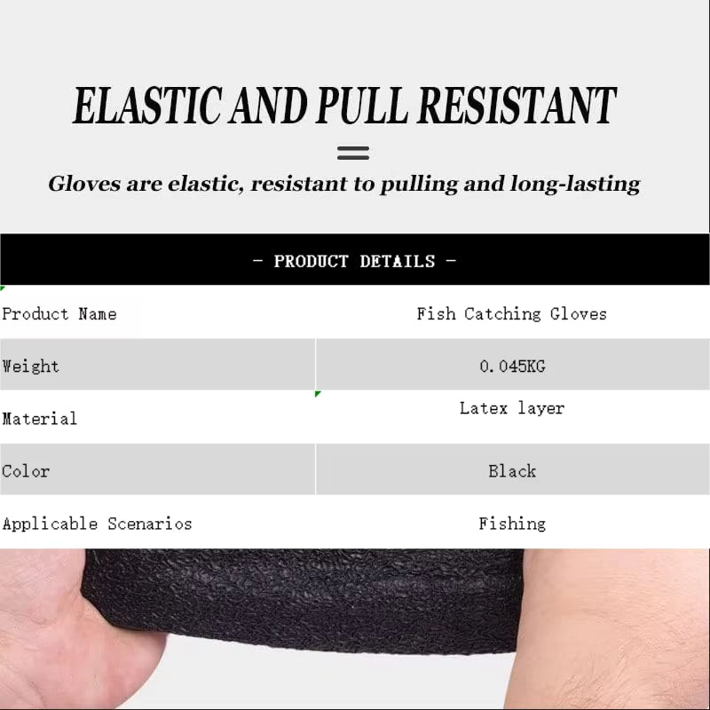 Fishing Catching Gloves Magnet Release Anti-Slip Protect Hand from Puncture Scrapes Waterproof Fishing Gloves