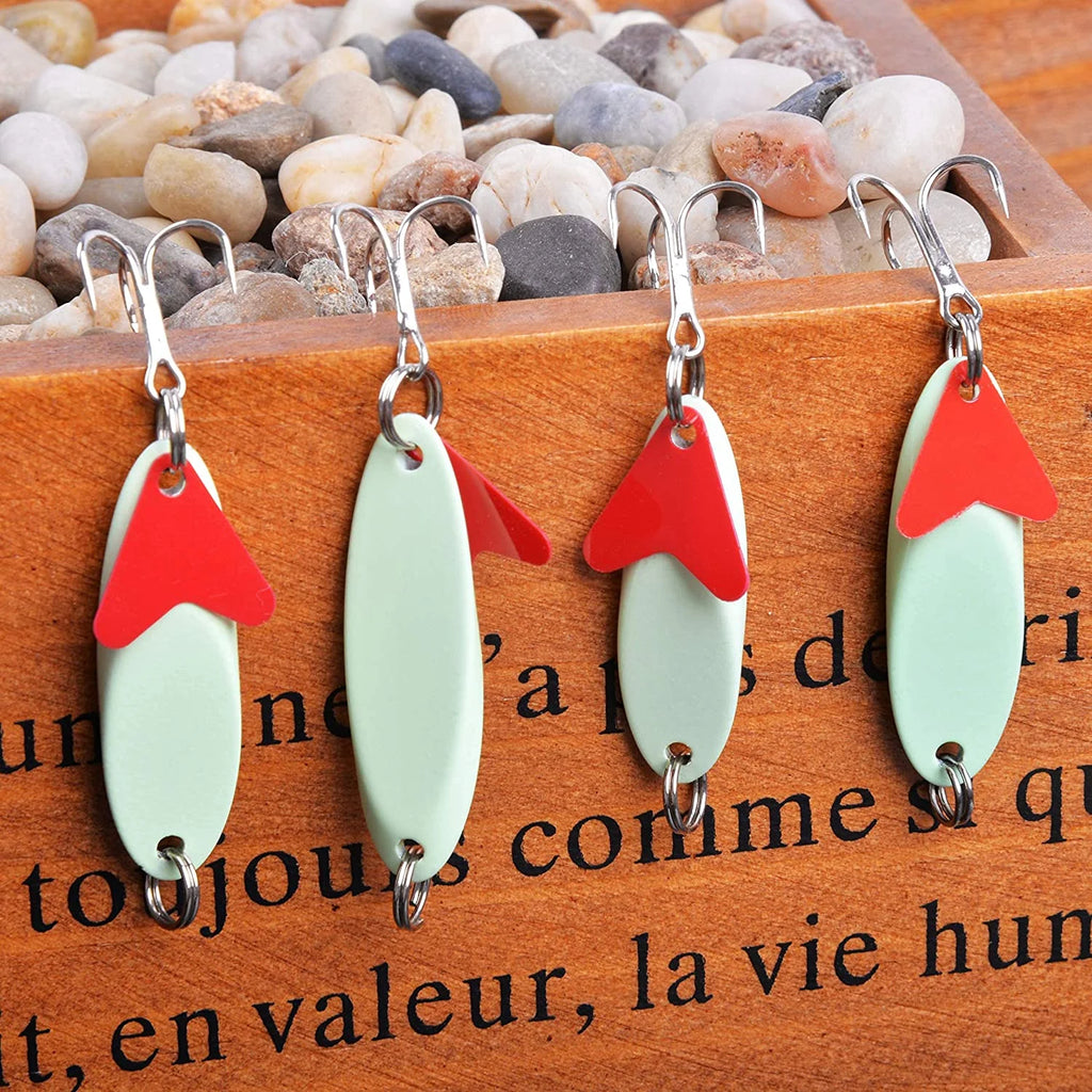 Spinner Bait Fishing Lures for Trout Bass Salmon with Sharp Treble Hooks