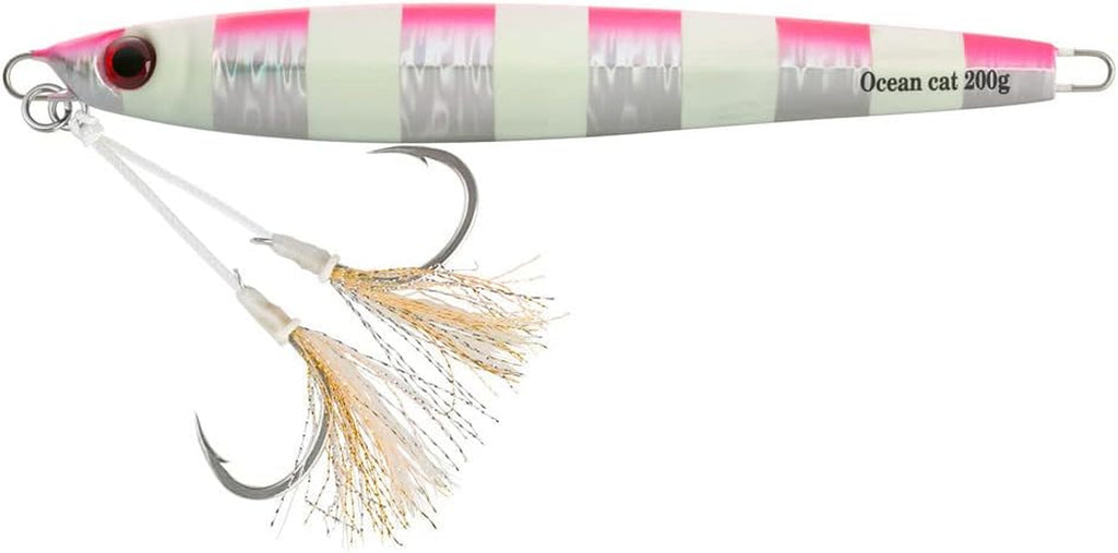 1 PC Slow Fall Pitch Fishing Lures Sinking Lead Metal Flat Jigs Jigging Baits with Hook for Saltwater Fishing 4 Colors 160G/200G