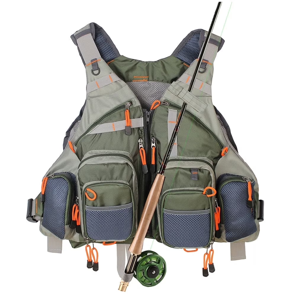 Fly Fishing Vest Pack Adjustable for Men and Women,Green