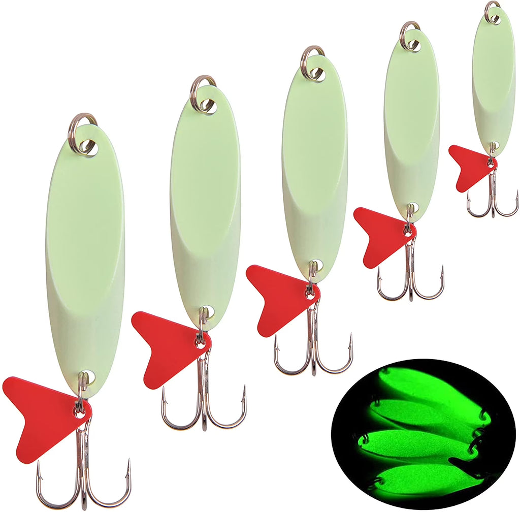 Spinner Bait Fishing Lures for Trout Bass Salmon with Sharp Treble Hooks