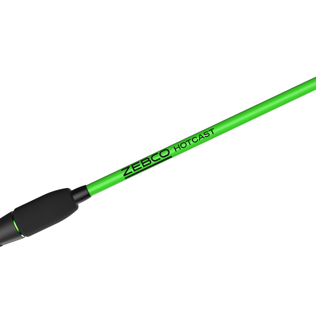 (3 Pack)  Hotcast Fiberglass Spinning Fishing Rod, 4-Foot 6-Inch 2-Piece Medium-Light Power, Green