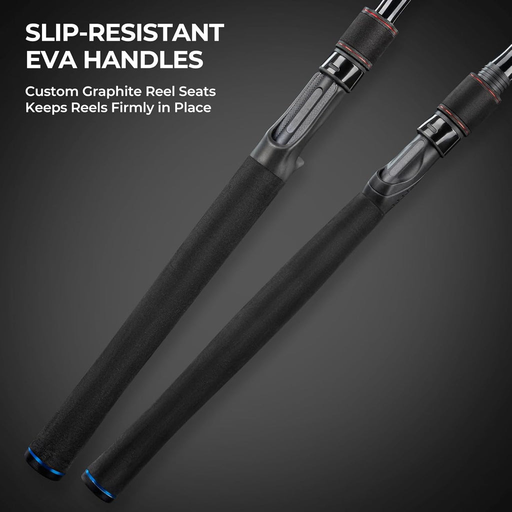 Brutus Spinning Rods & Casting Fishing Rods, Brute Tuff Composite Graphite & Glass Blanks, Stainless Steel Line Guides W/Zirconium Oxide Rings Tip Top, Chartreuse Strike Tip