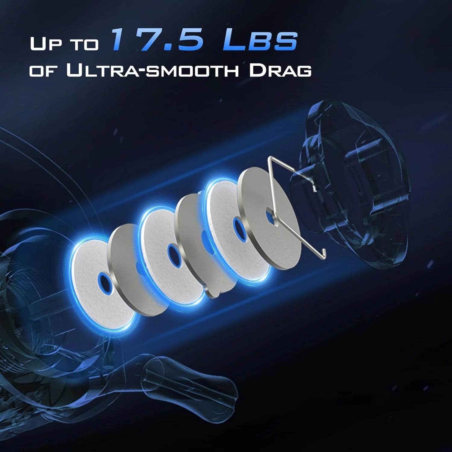 2000 Spinning Reels,Up to 17.5Lbs Max Drag, 5.2:1 Gear Ratio-Centron Lite-White