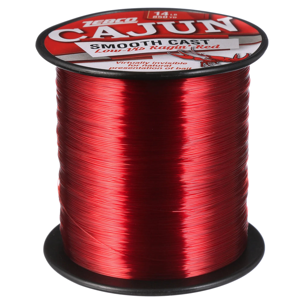 Cajun Line Smooth Cast Fishing Line, Low Vis Ragin' Red, 14-Pound Tested