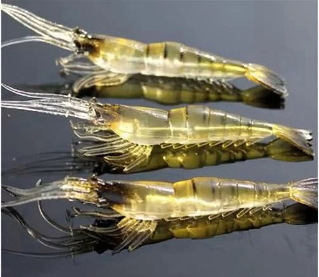 30 Pcs Soft Shrimp Bait Fishing Gear Simulation Fake Bait Grass Shrimp Lures Cost-Effective Convenient Soft Lures, Baits and Attractants（4Cm）