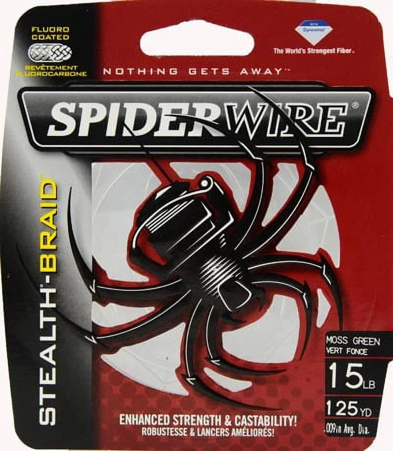 Stealth® Braid Fishing Line, Moss Green, 15 Lb Test Strength, 125 Yd