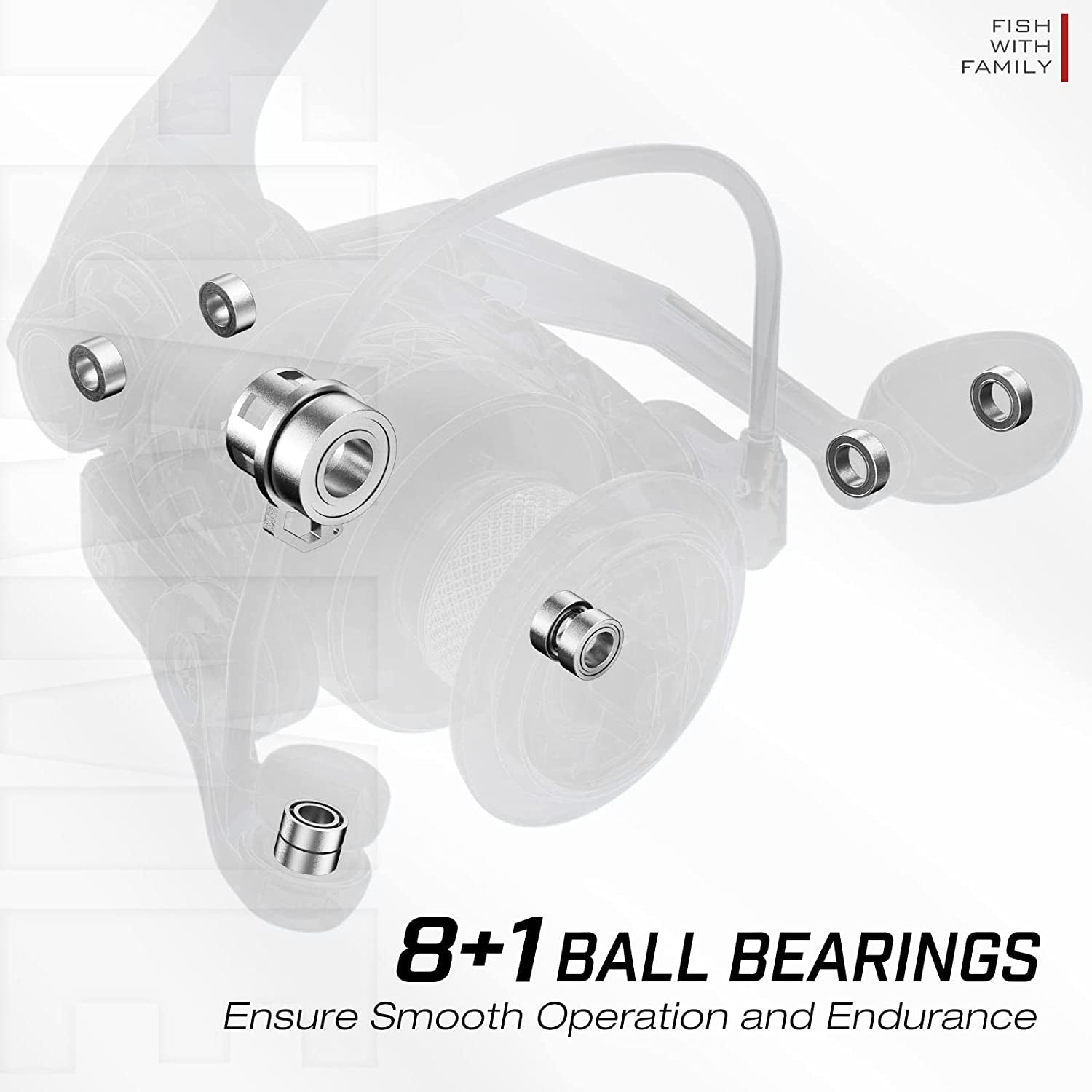 Flame Spinning Reels, Lightweight 9+1BB Ultra Smooth Spinning Fishing Reels, 19.8Lbs Max Drag, 2000, 3000, 4000, 5000 Series, Red & Blue