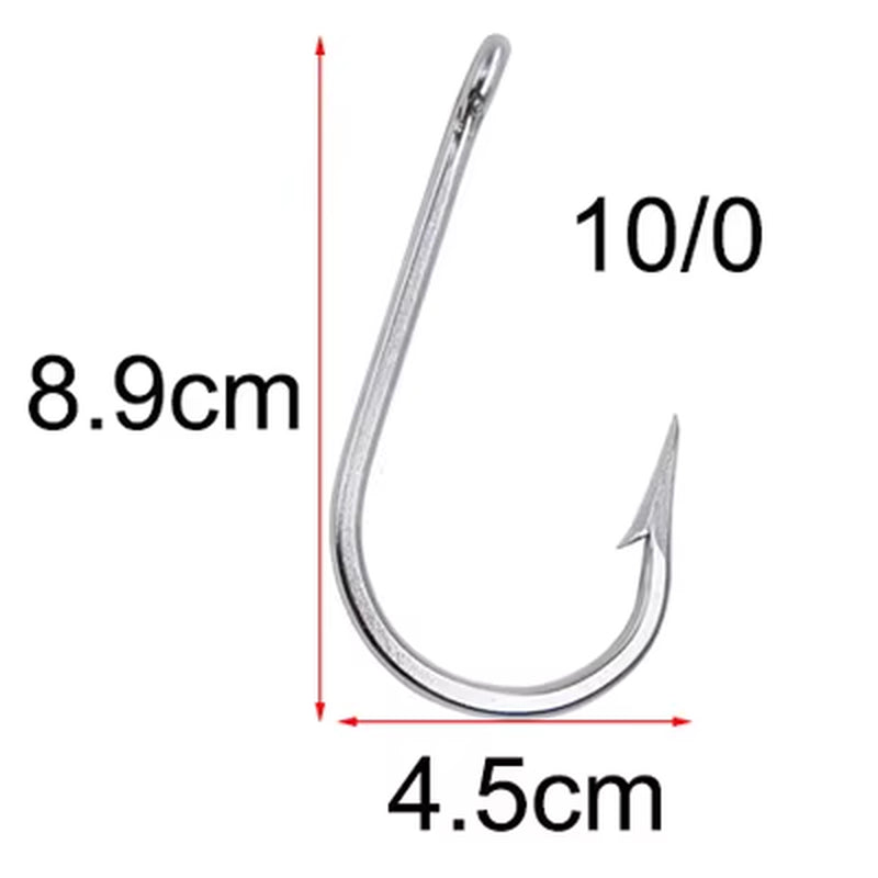 20Pcs 7732 Stainless Steel Shark Fishing Hooks Big Game Fishing Accessories Tuna Fish Hooks Size 4/0-12/0