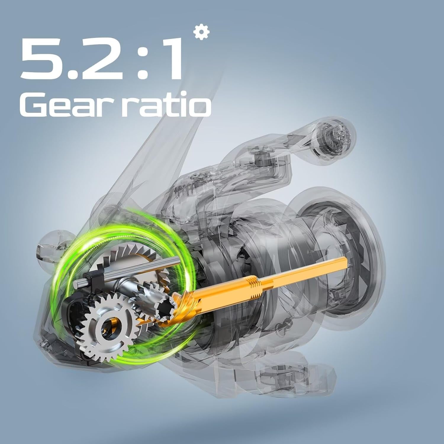 M1 Spinning Reel, Freshwater Fishing Reels Spinning, 9+1 Ball Bearings, 26.5Lbs