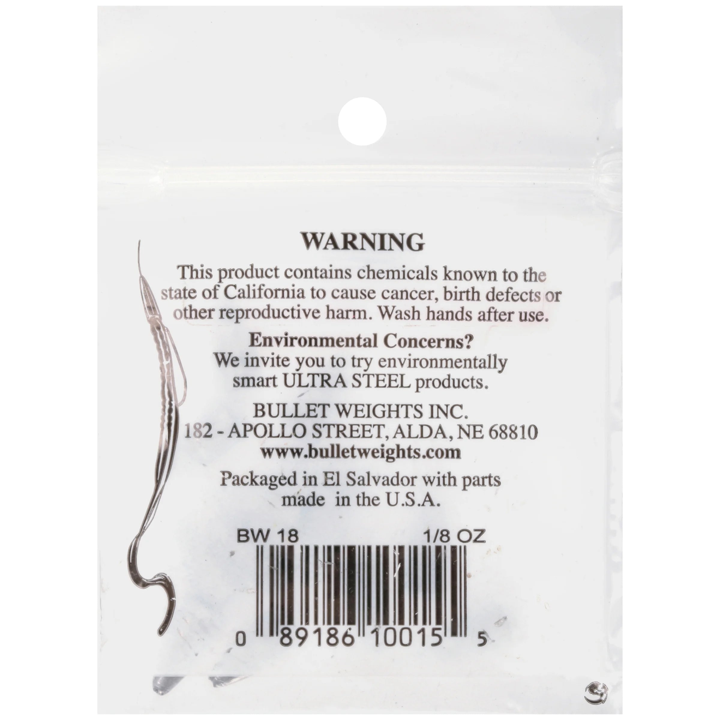 ® BW18-24 Lead Bullet Weight Size 1/8 Oz Fishing Weights