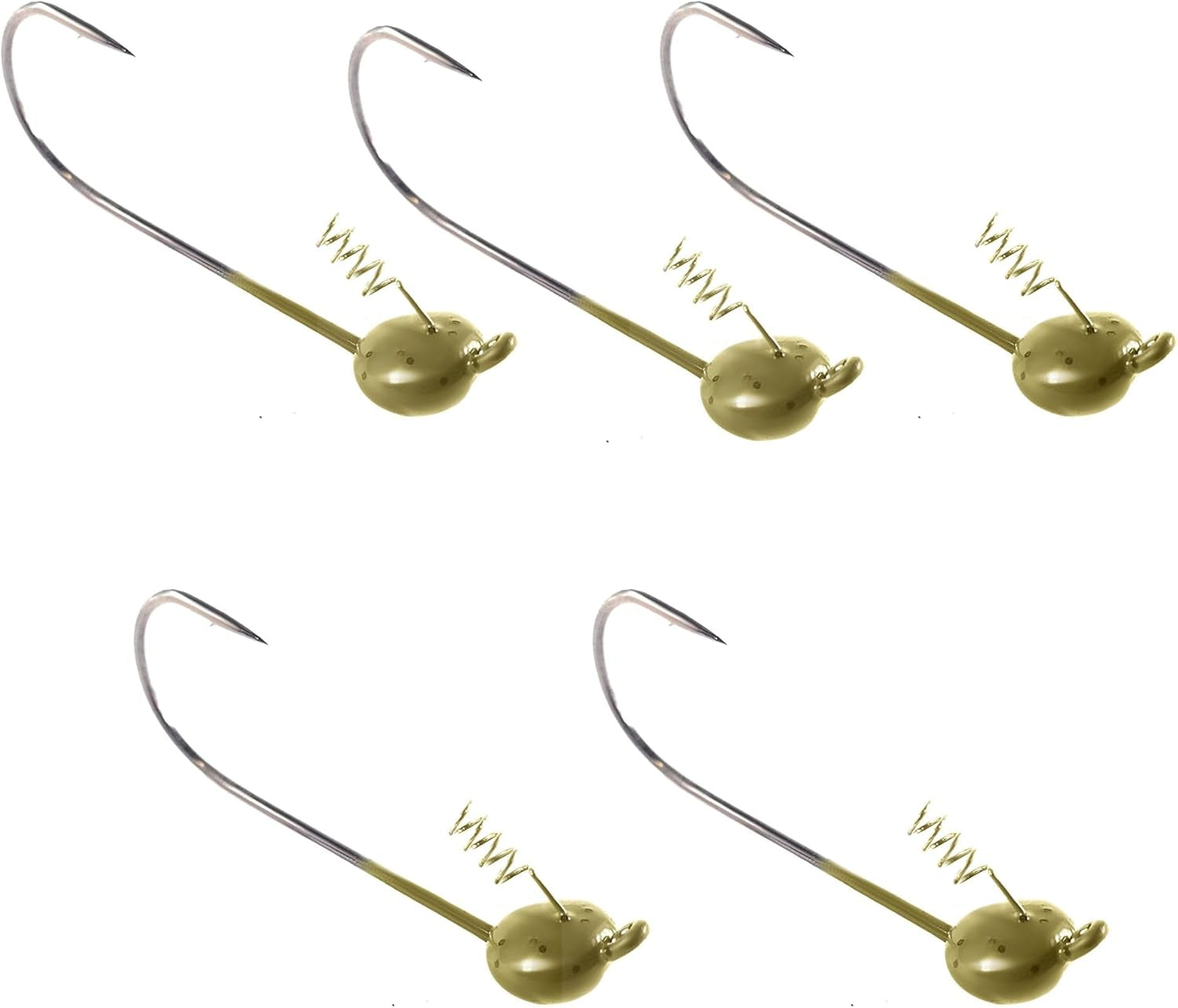 Tungsten Shaky Head Jigs for Bass Fishing - Premium Fishing Hooks, Ideal Shaky Head Jig to Catch Big Bass and Other Fish (5-Pack)