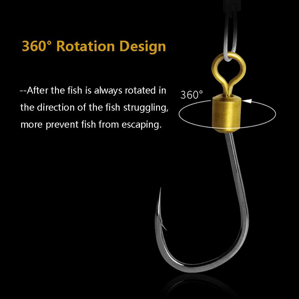 Fishing Hooks and Leader, Fishing Rigs Hook Line Stainless Steel Fishing Rigging Wire Hooks