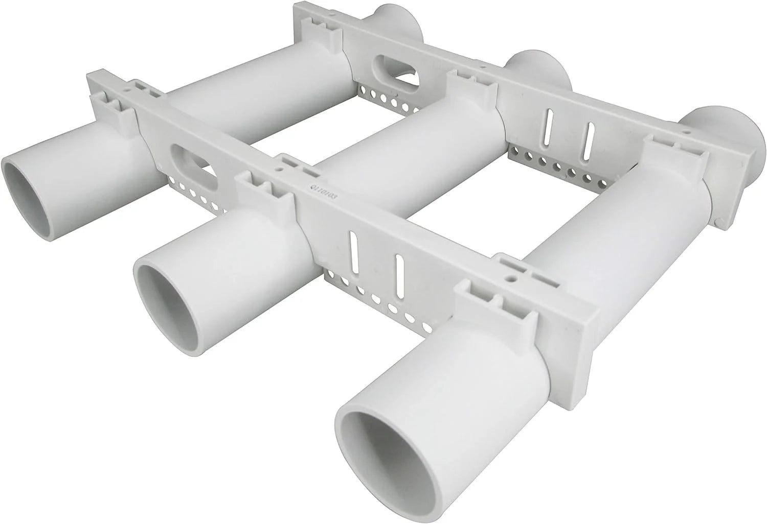 Fishing Rod Holder - Triple-Tube Rack (2-Pack) - Uv-Stabilized Wall Mount Storage System for Boat Garage Kayak, White