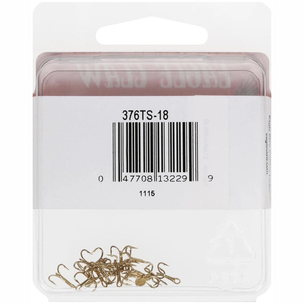 (5 Pack)  376TSH-18 2X Treble Hook 20 Pack, Size 18, Fishing Hook.