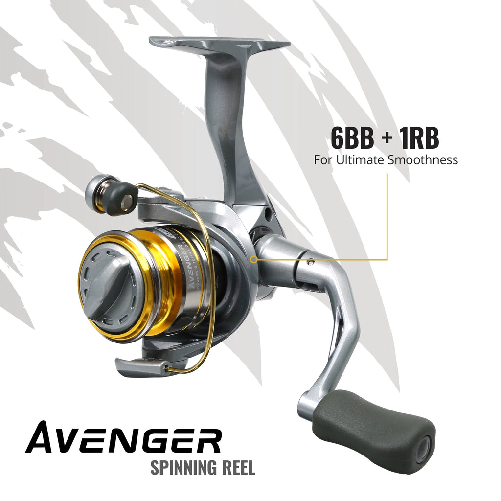 Avenger Bait-Feeder RH Spin Fishing Reel, On/Off Auto Trip, ABF-500