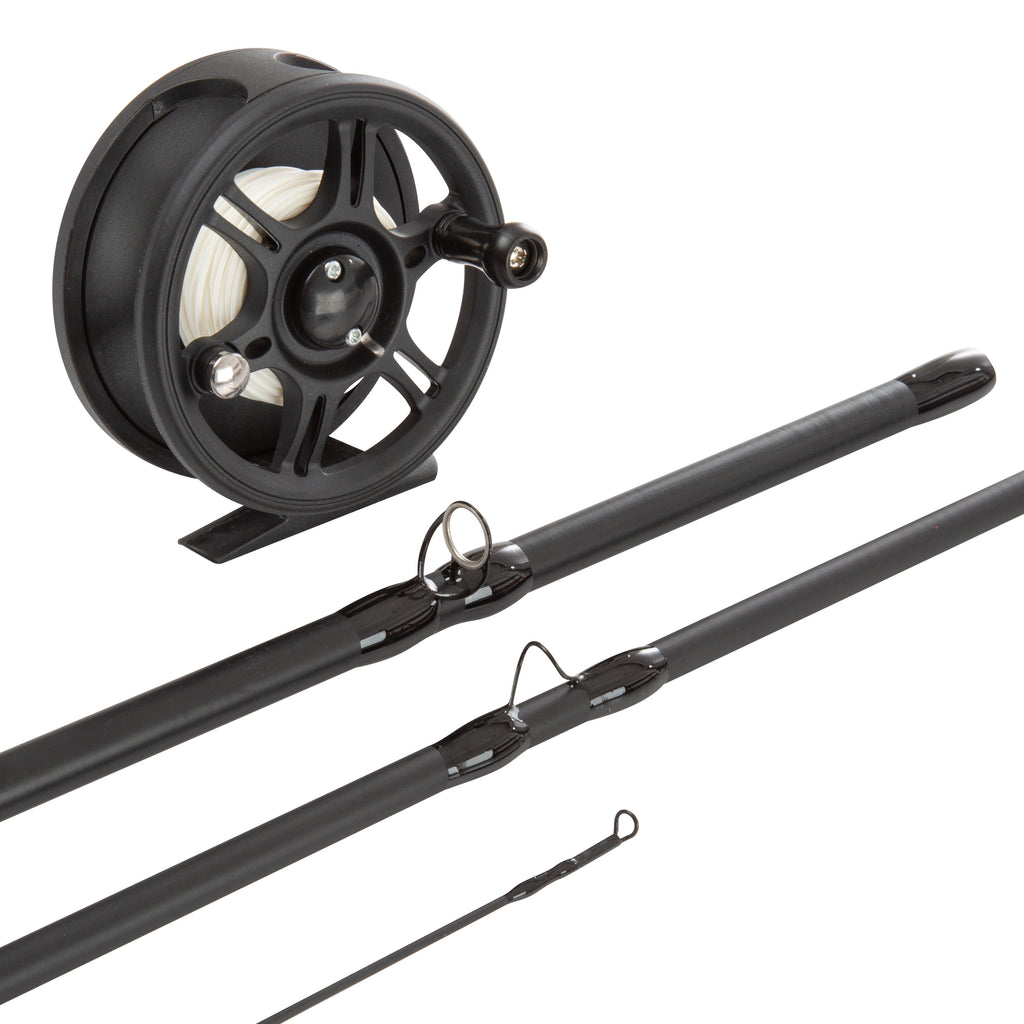 Fly Fishing Rod and Reel Combo with Accessories (Black)