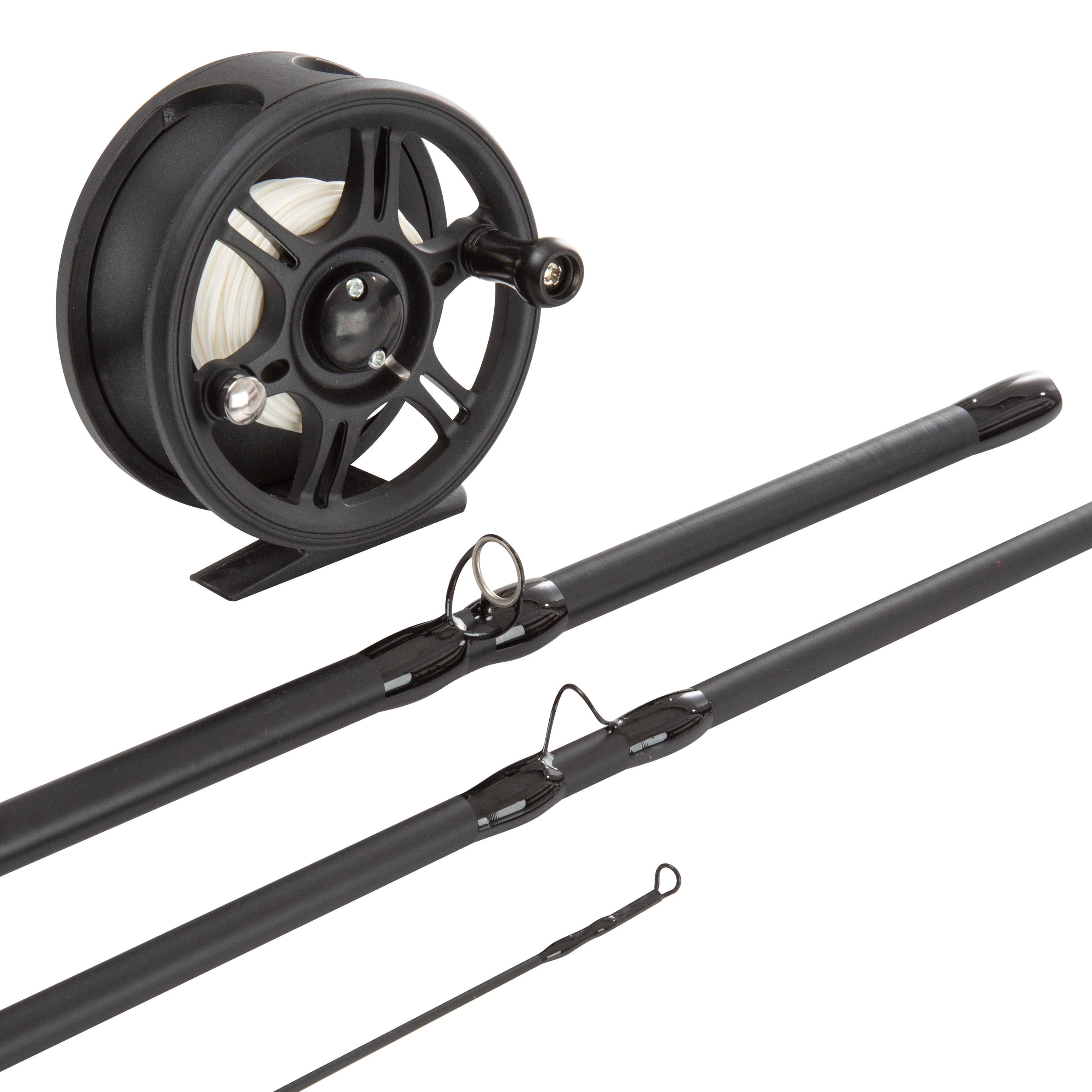 Fly Fishing Rod and Reel Combo with Accessories (Black)