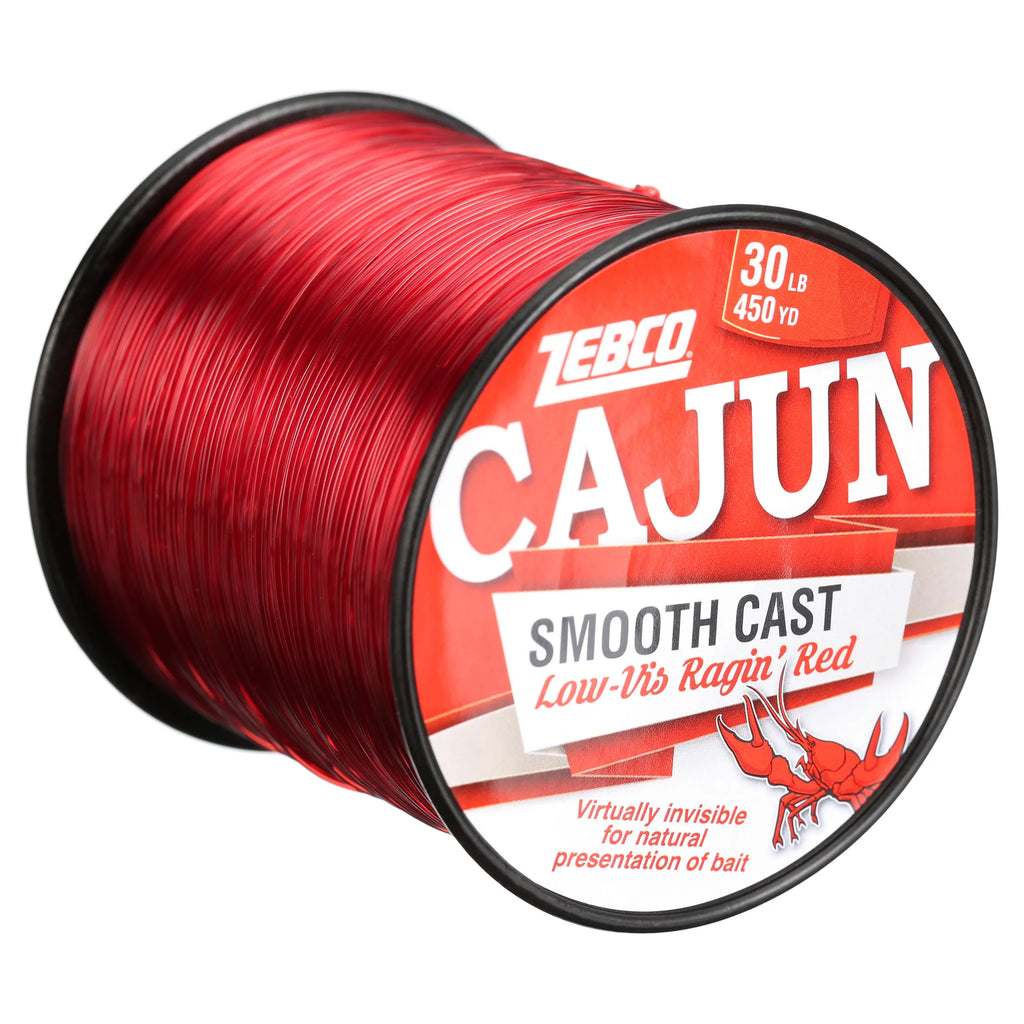 Cajun Line Smooth Cast Fishing Line, Low Vis Ragin' Red, 30 Pound Tested