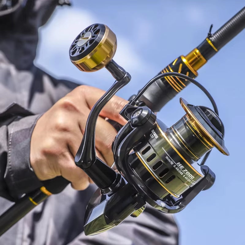 Fishing Reels Light Weight and Ultra Smooth Powerful EVA Grip Spinning Reels for Saltwater and Freshwater HE500-7000
