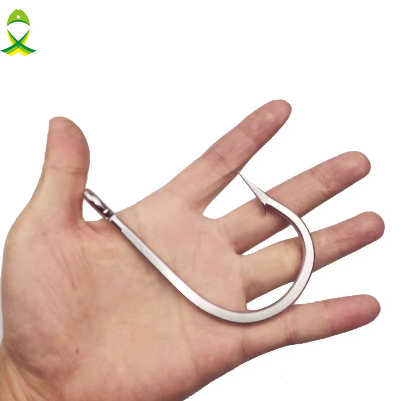 20Pcs 7732 Stainless Steel Shark Fishing Hooks Big Game Fishing Accessories Tuna Fish Hooks Size 4/0-12/0