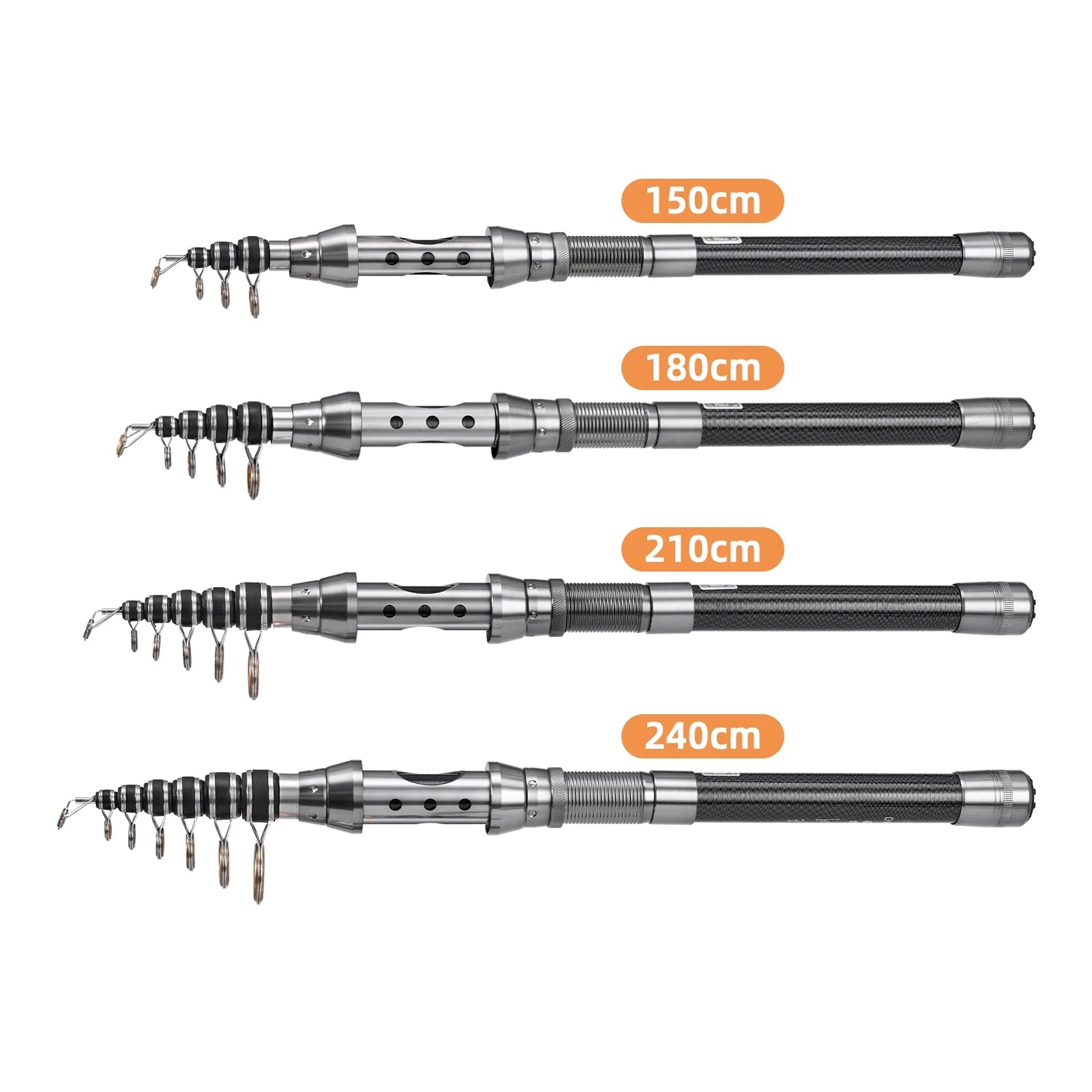 2PCS Telescopic Fishing Rod and Reel Combo Kit,Spinning Fishing Reel Gear Organizer Pole Set