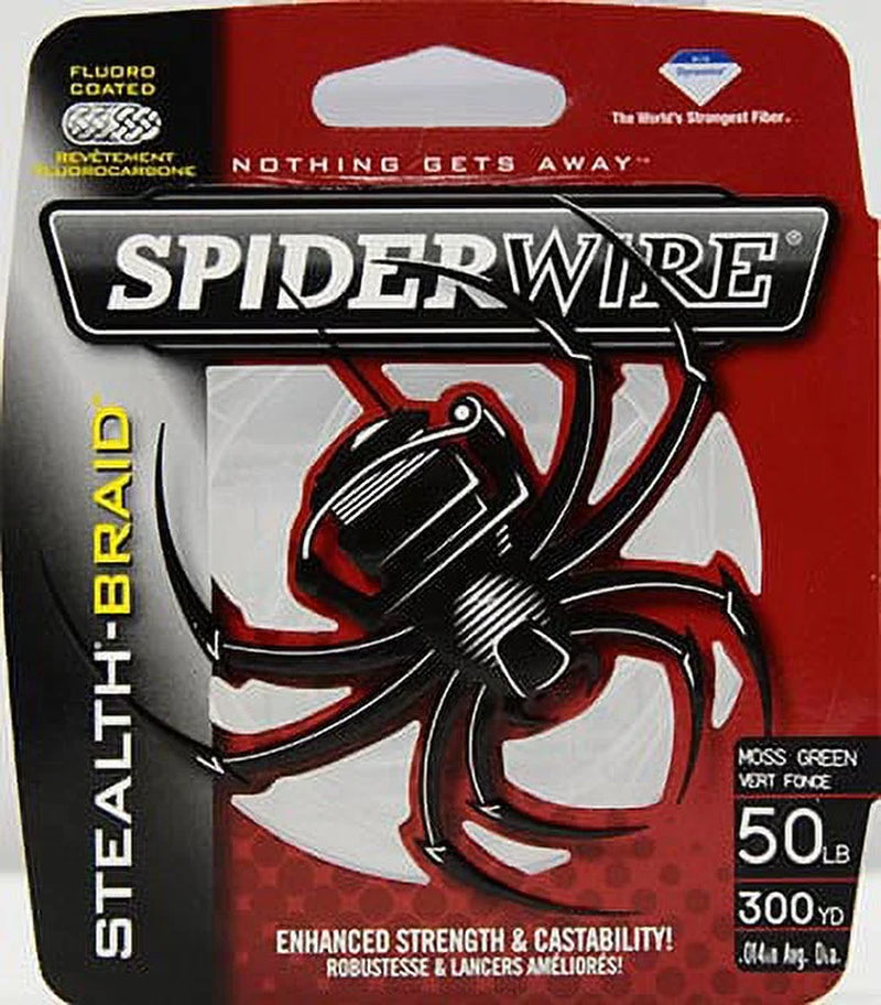 Stealth® Braid Fishing Line, Moss Green, 50 Lb Test Strength, 125 Yd