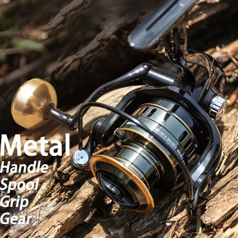 Fishing Reels Light Weight and Ultra Smooth Powerful EVA Grip Spinning Reels for Saltwater and Freshwater HE500-7000