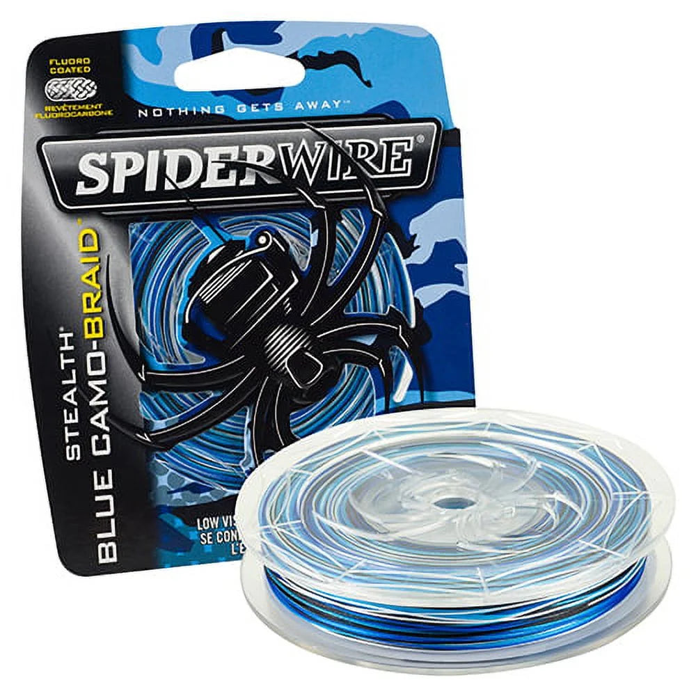 Stealth® Blue Camo Braid Fishing Line, Blue Camo, 65 Lb Test Strength, 300 Yd