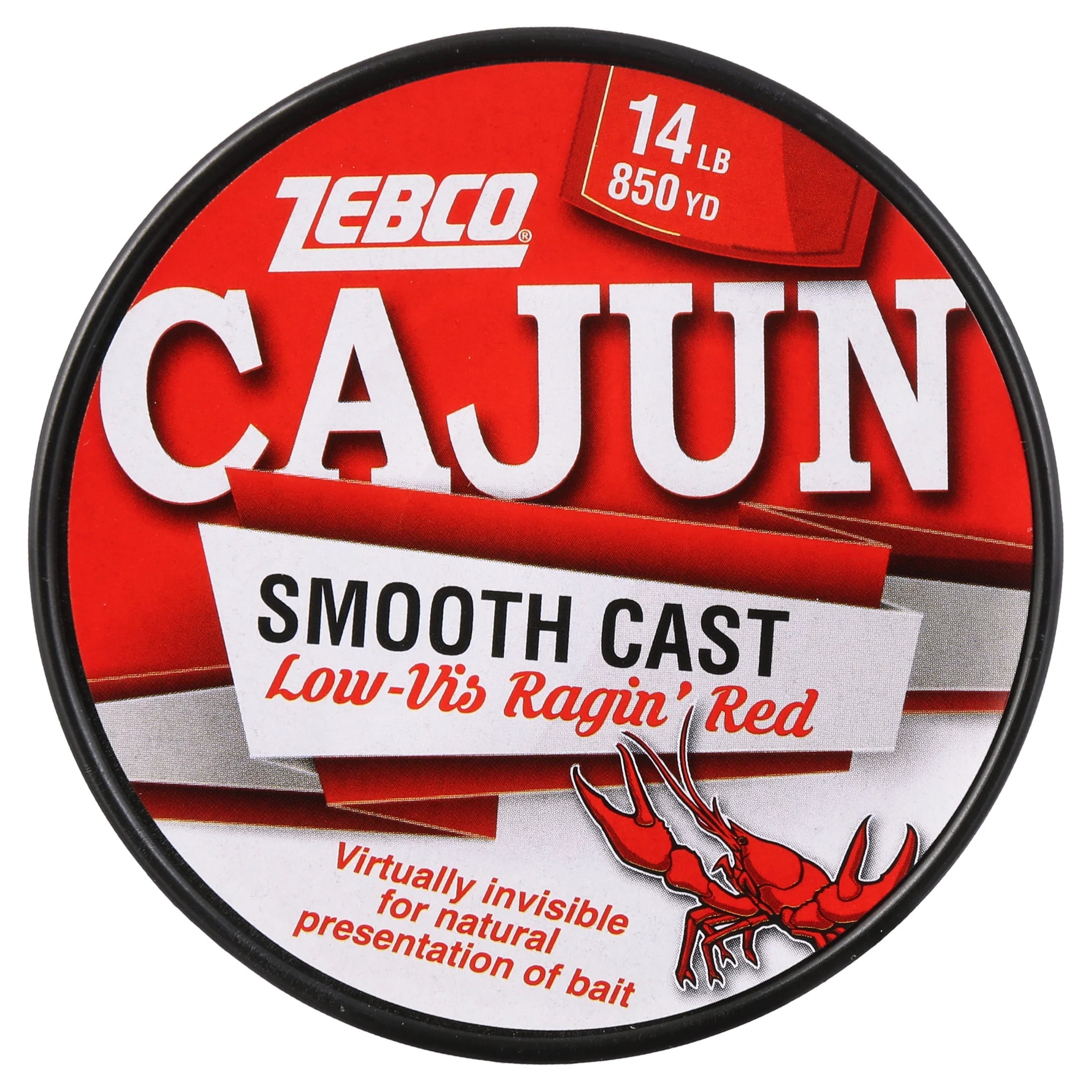 Cajun Line Smooth Cast Fishing Line, Low Vis Ragin' Red, 14-Pound Tested