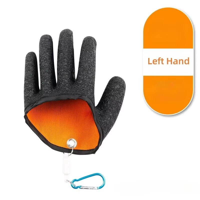Fishing Catching Gloves Magnet Release Anti-Slip Protect Hand from Puncture Scrapes Waterproof Fishing Gloves