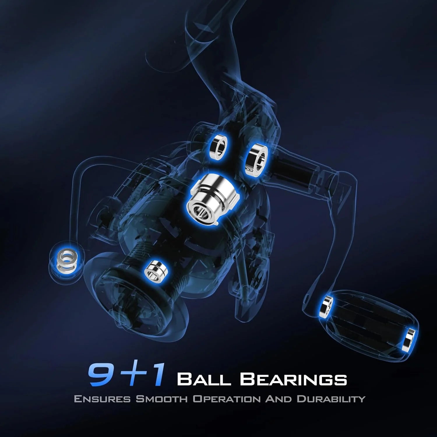 2000 Spinning Reels,Up to 17.5Lbs Max Drag, 5.2:1 Gear Ratio-Centron Lite-White